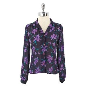 vintage 70's floral blouse